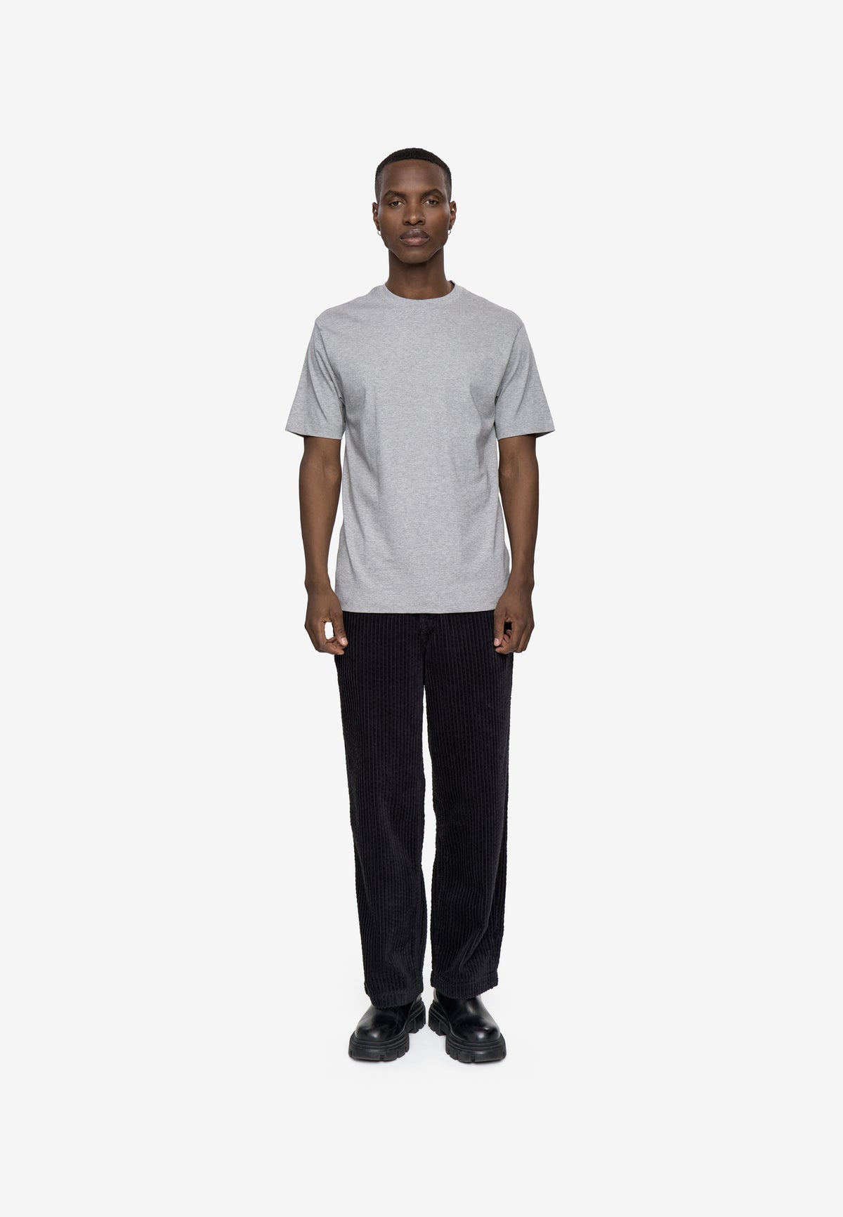 minimum male Aarhus short sleeved t-shirt G029 GOTS Short Sleeved T-shirt 910M Light Grey Melange