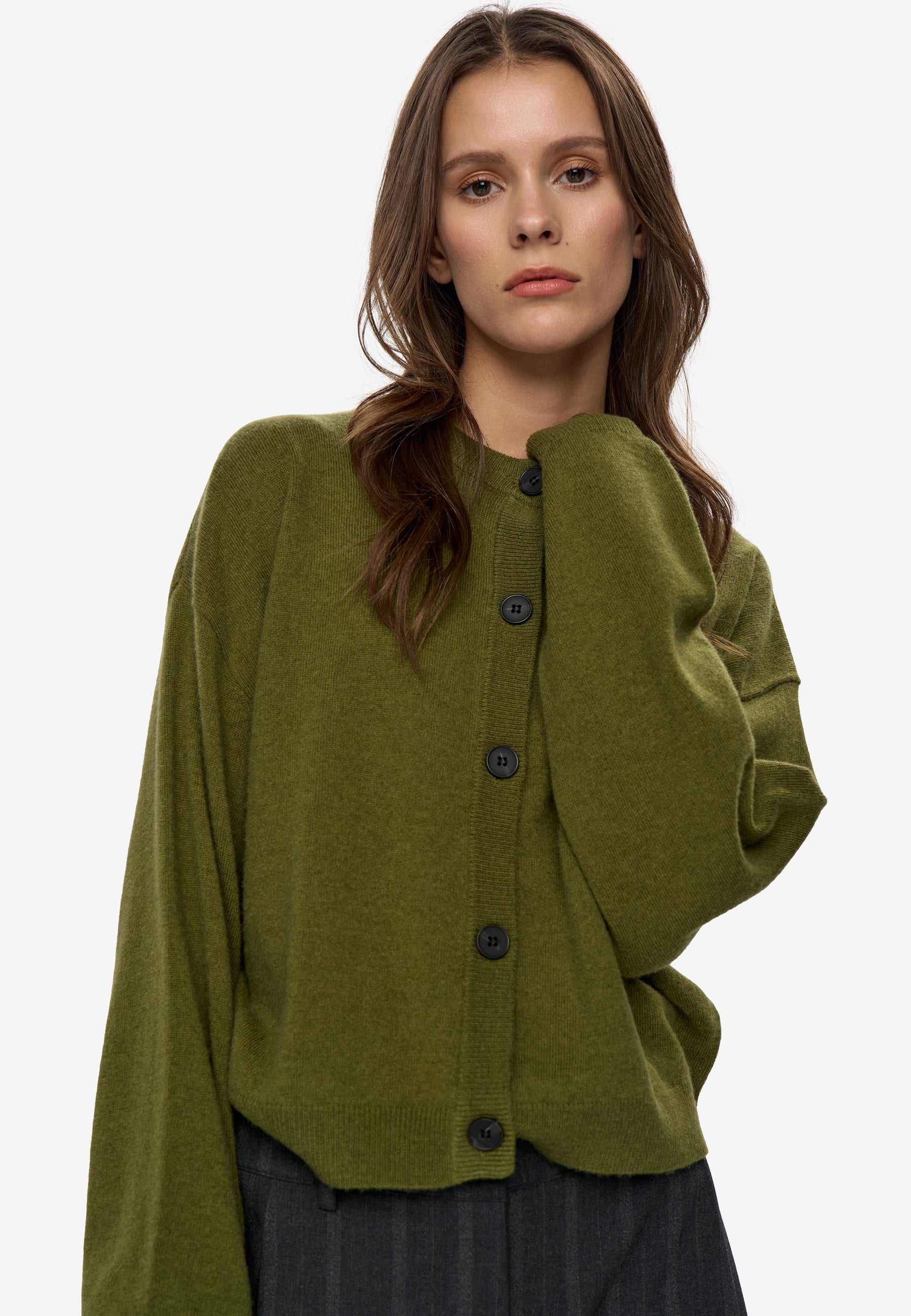minimum female Assiana cardigan 3801 Jumper 0529 Sphagnum