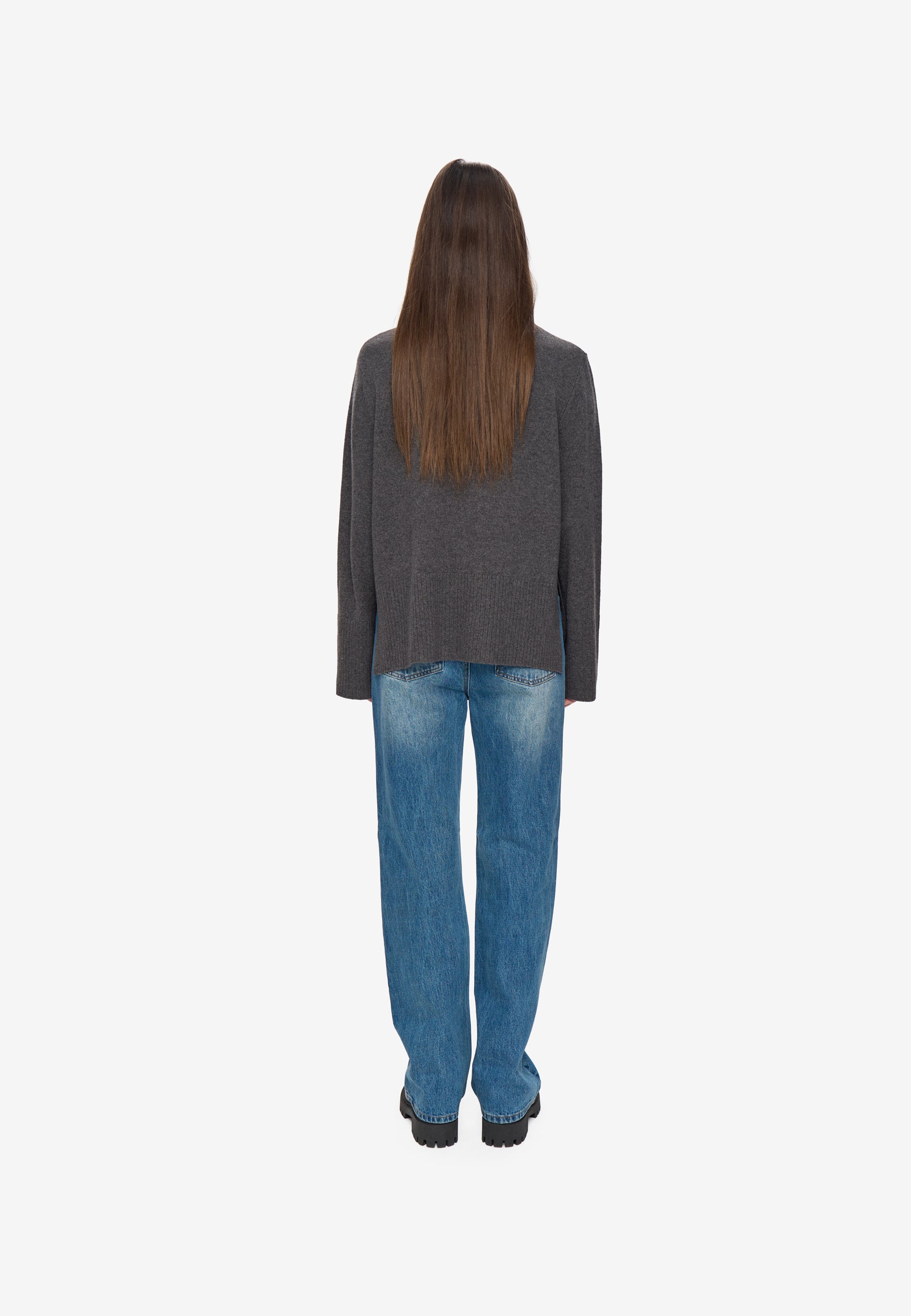 minimum female Brenda jumper 4495 Jumper 980M Dark Grey Melange