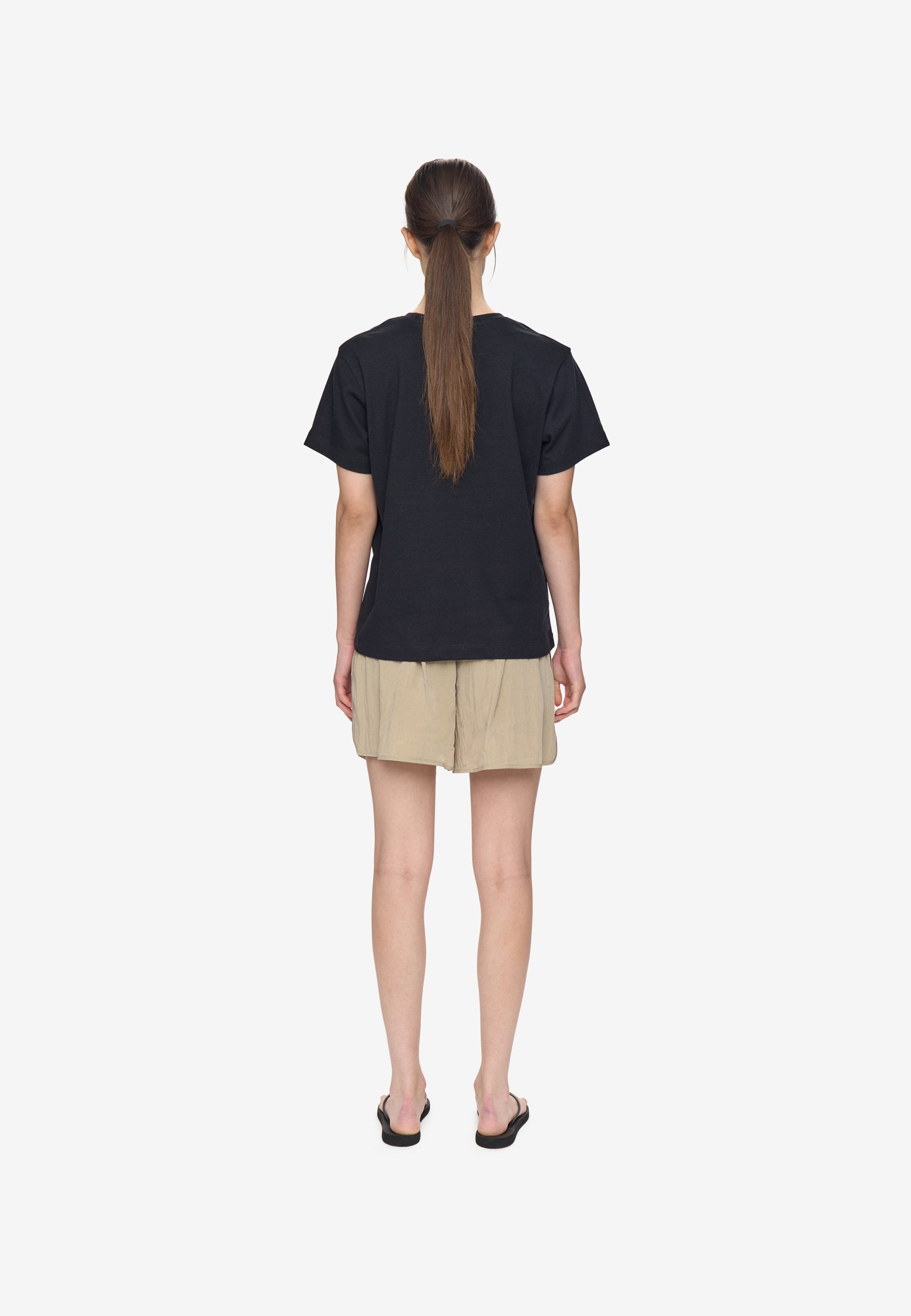 minimum female Lilou ss t-shirt G029 GOTS Short Sleeved T-shirt 999 Black