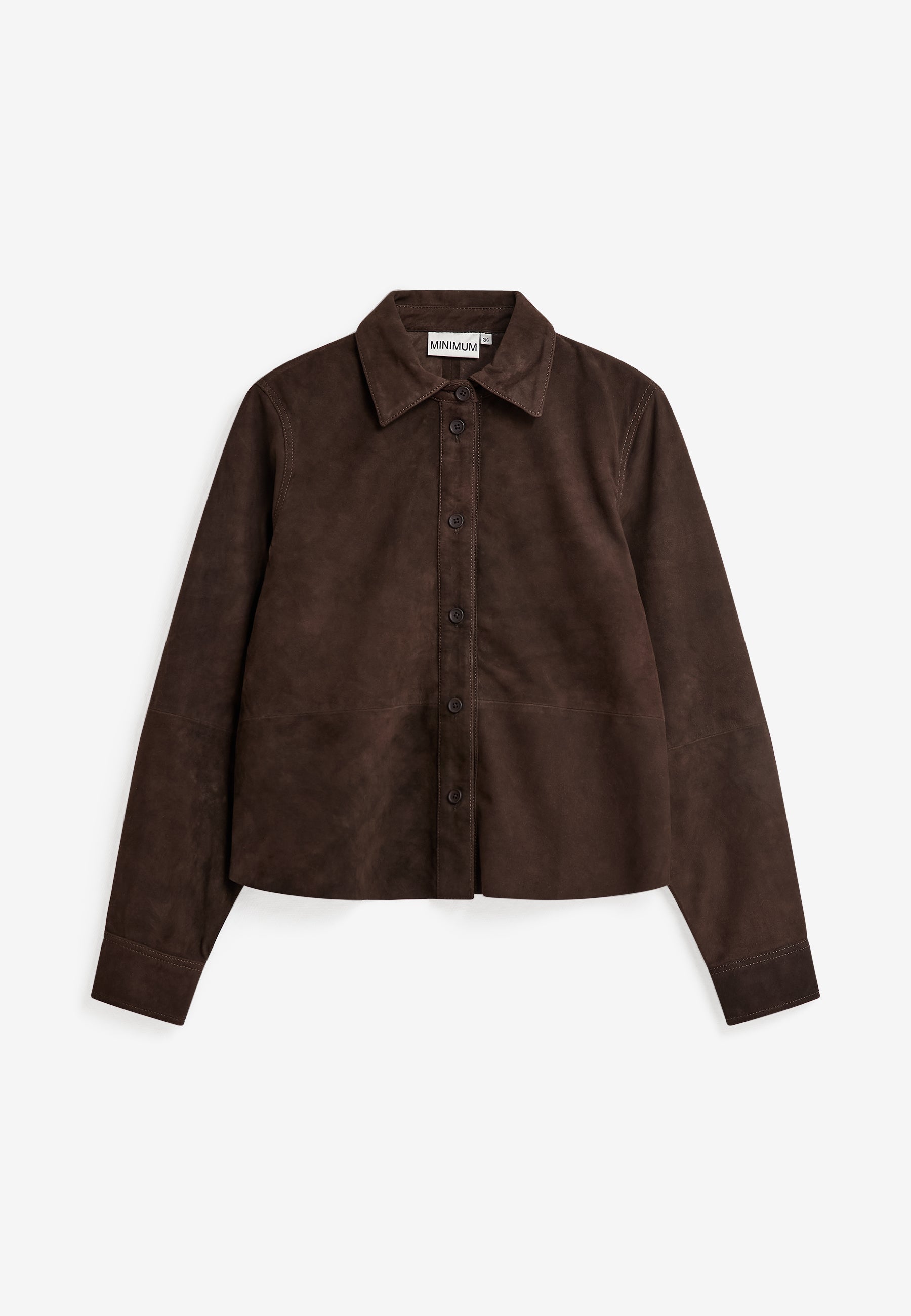 minimum female Lucia np shirt 4649 Long Sleeved Shirt 0812 Turkish Coffee