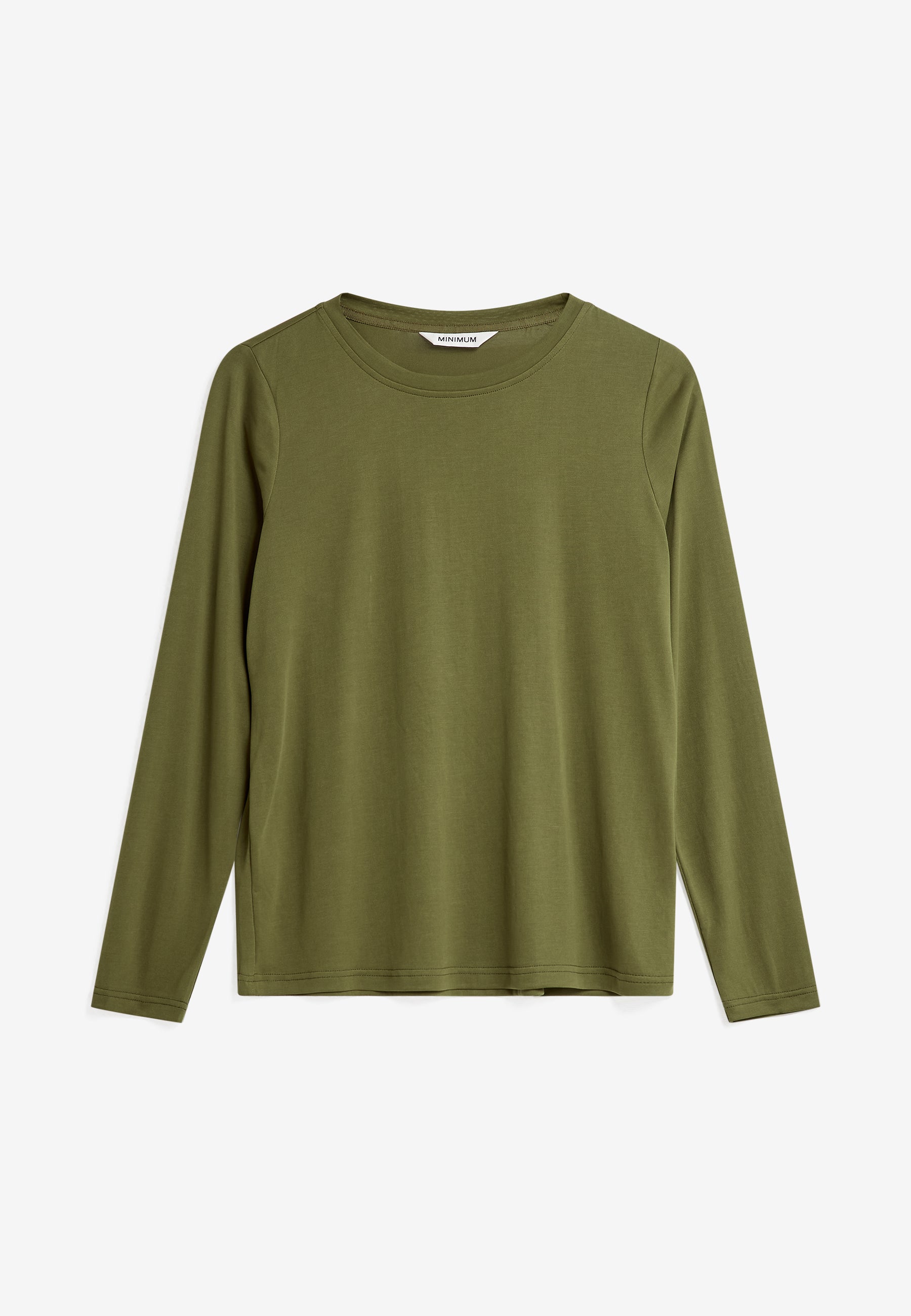 minimum female Margot Tee 0281 Long Sleeved T-shirt 0529 Sphagnum