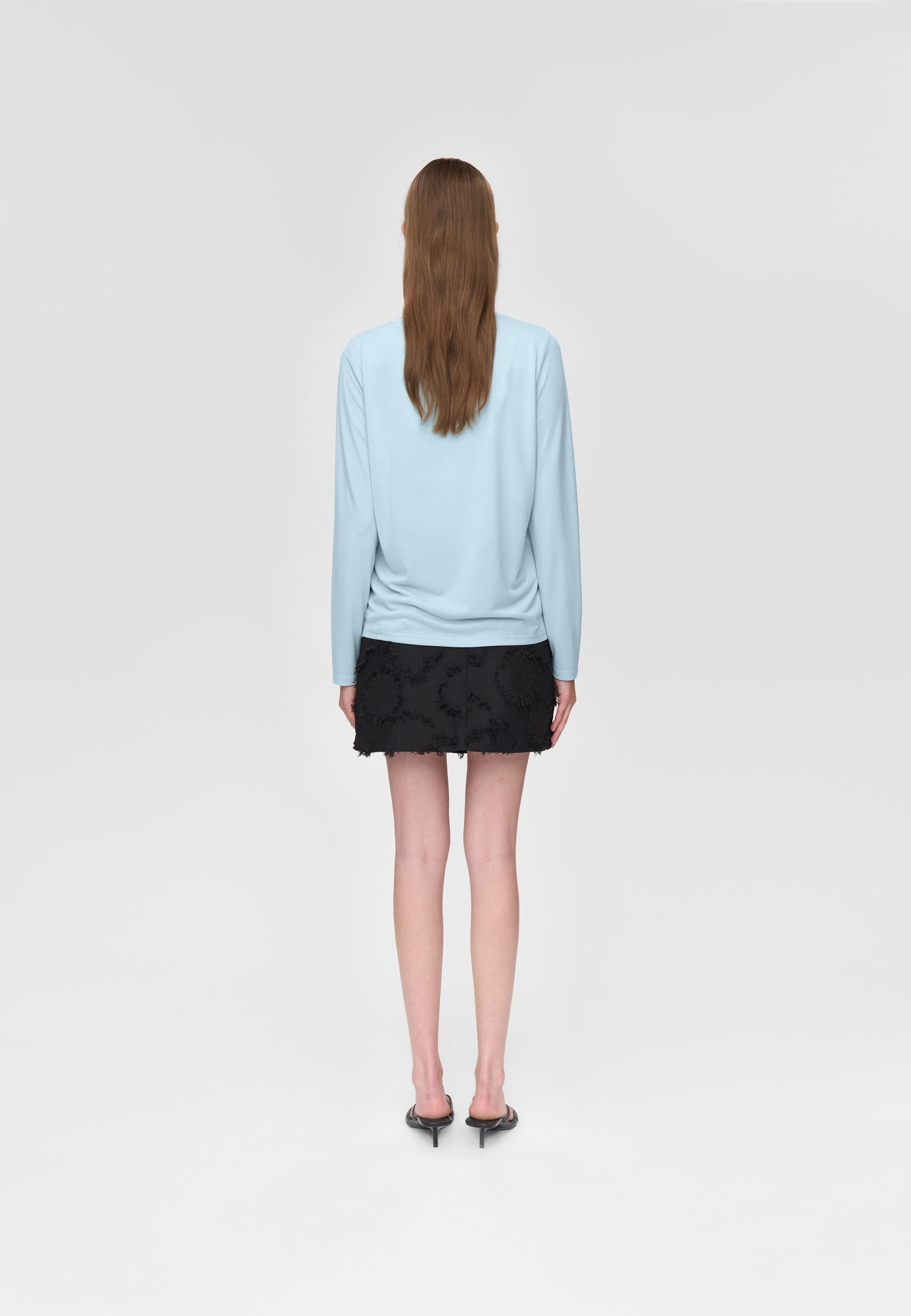 minimum female Margot Tee 0281 Long Sleeved T-shirt 4115 Cashmere Blue