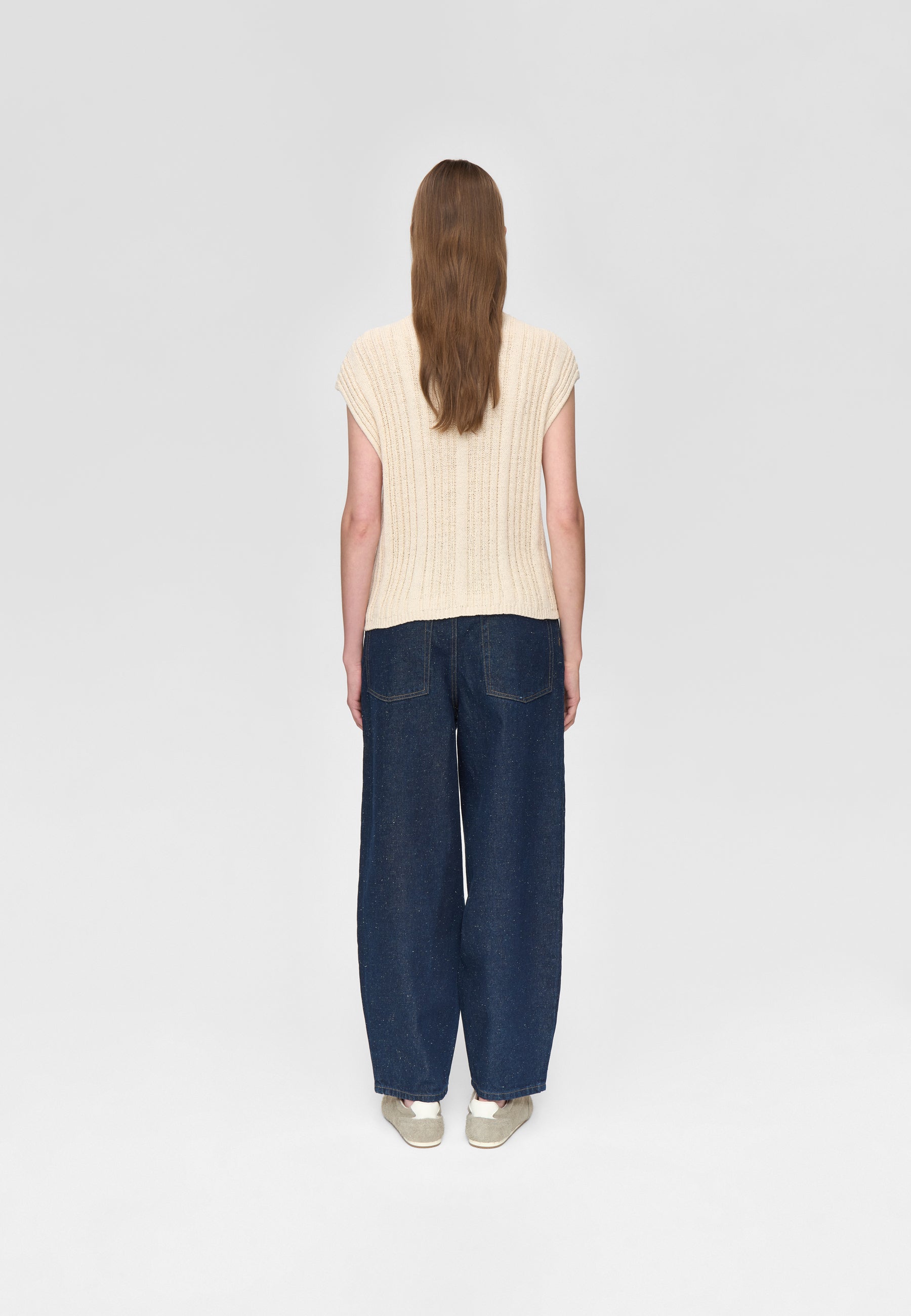 minimum female Mariana half zip vest 4548 Waistcoat 0608 Coco Milk