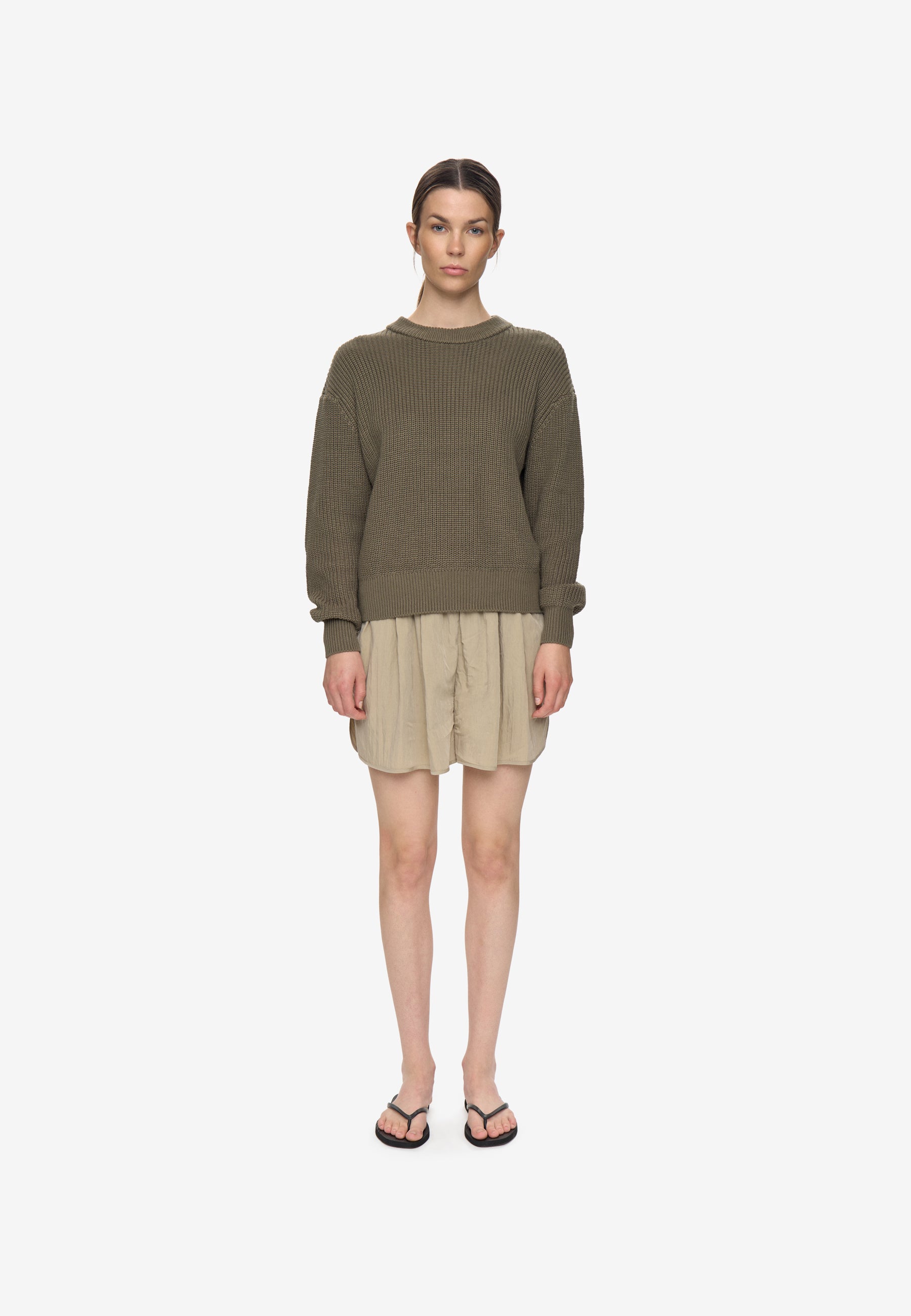 minimum female Mikala jumper G006 GOTS Jumper 0615 Stone Gray