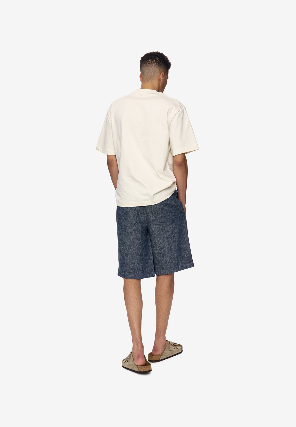 minimum male Raylan linen denim shorts 4128 Shorts 3922 Sky Captain