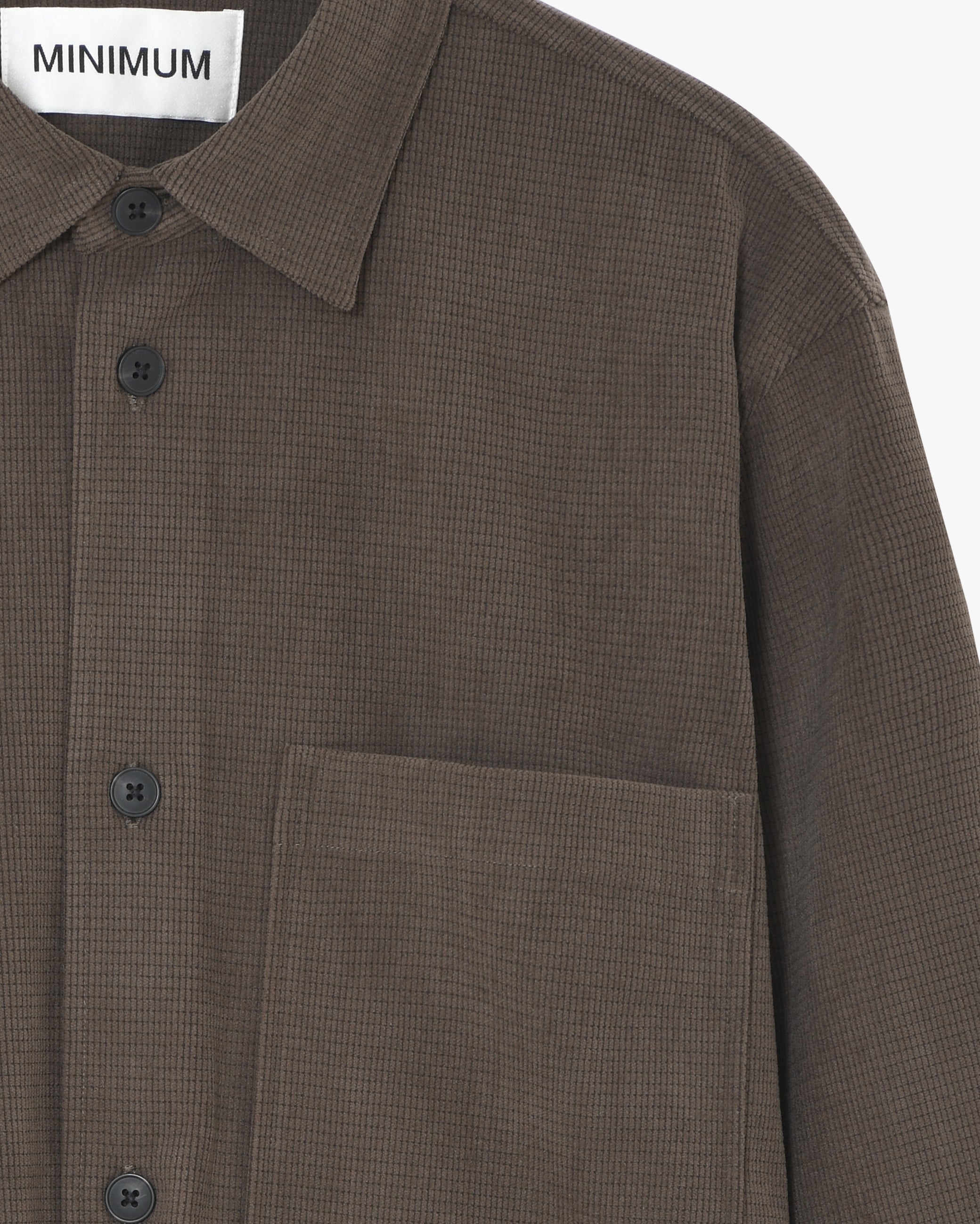 minimum male Titan Overshirt 4361 Long Sleeved Shirt 1619 Fudge