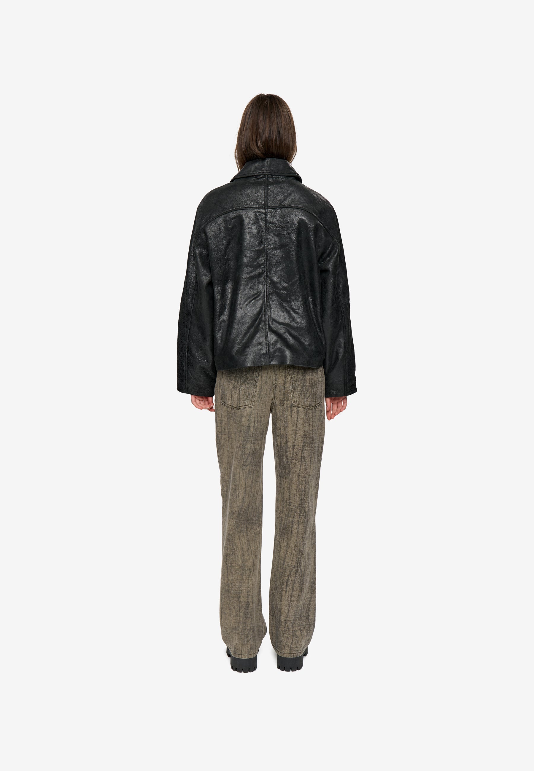 minimum female Tyra zip jacket 4447 Leather Jacket 999 Black