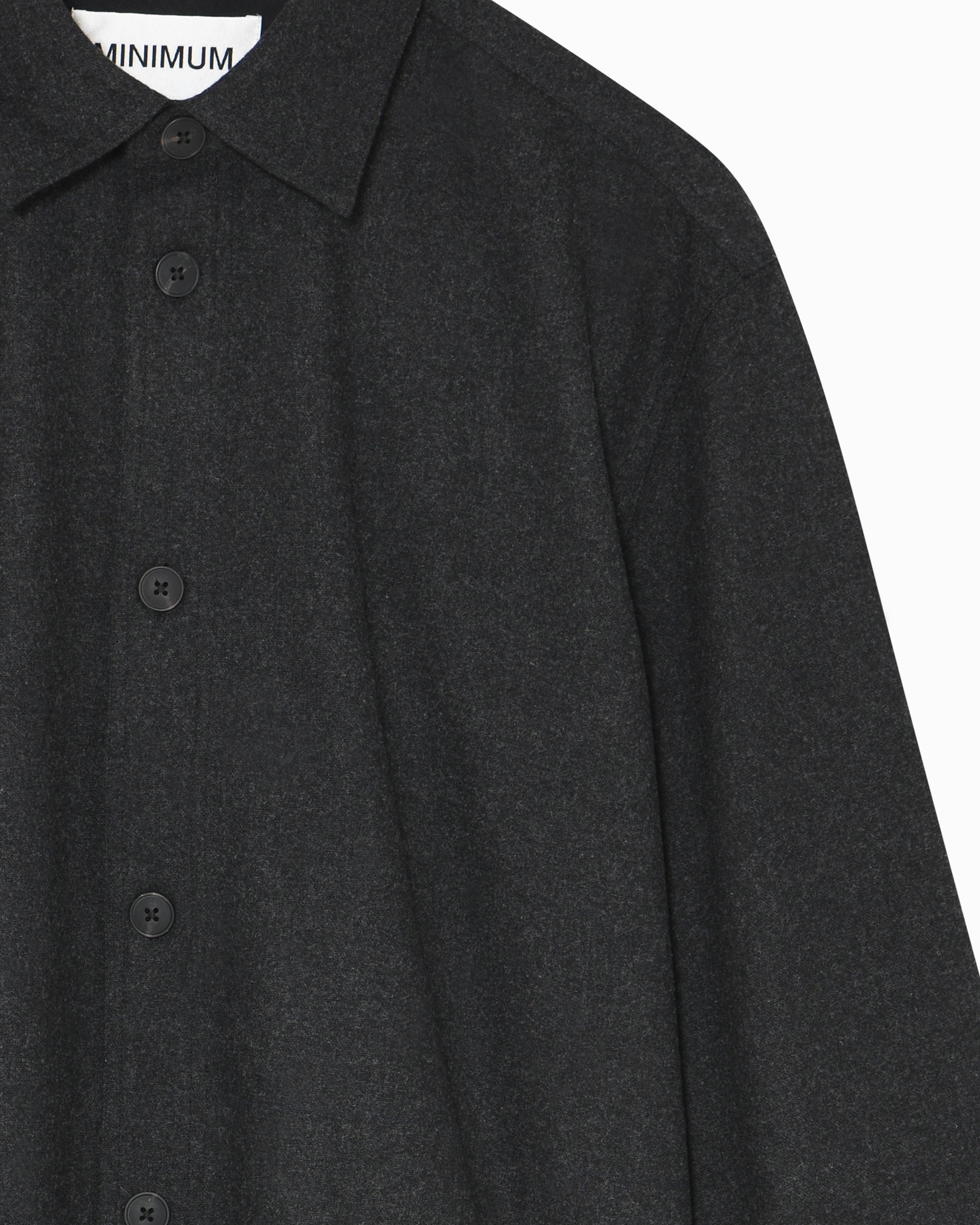 minimum male Cullen Overshirt 4466 Overshirt 980M Dark Grey Melange
