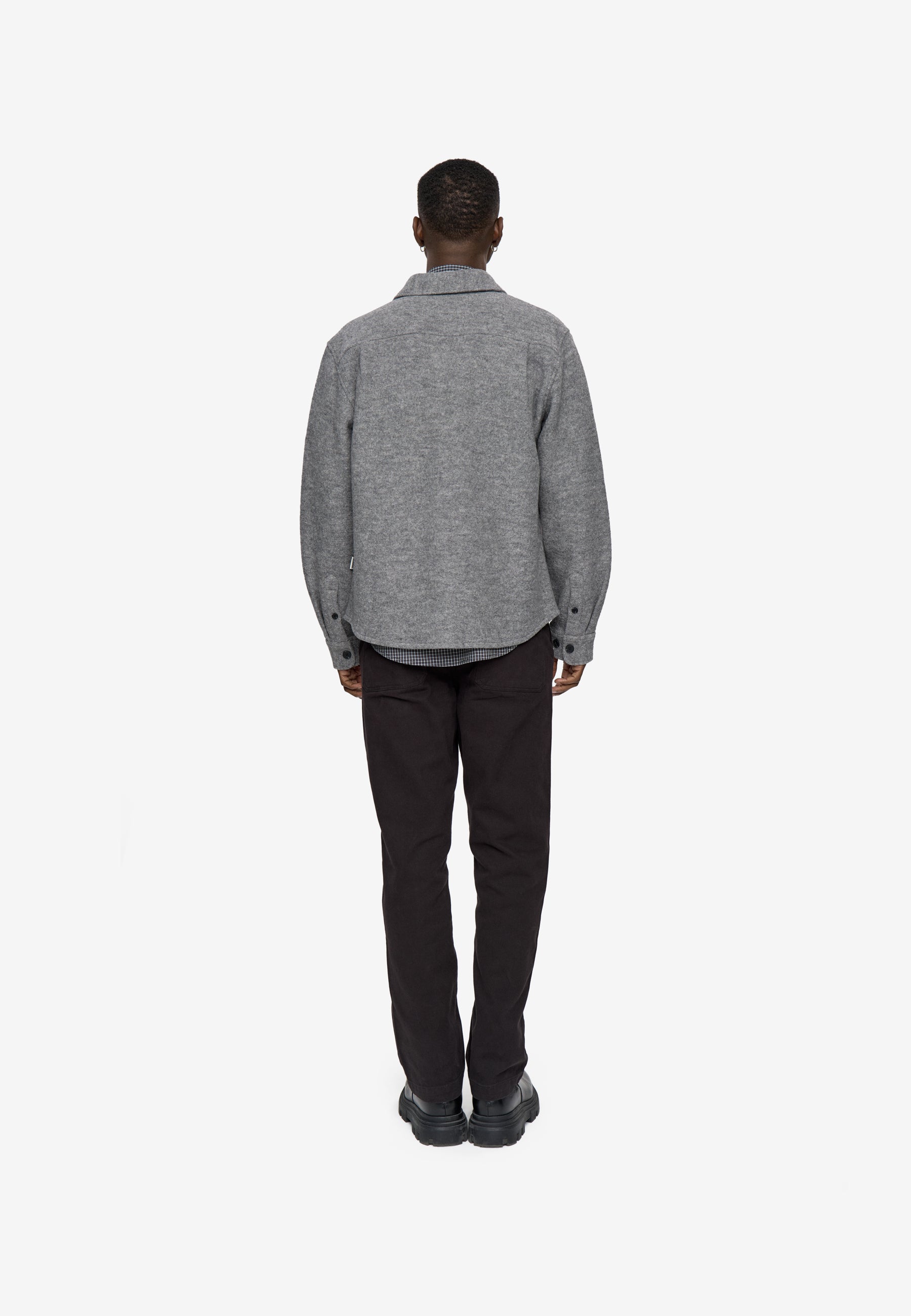 minimum male Dominic rlx shirt 4848 Overshirt 990M Mid Grey Melange