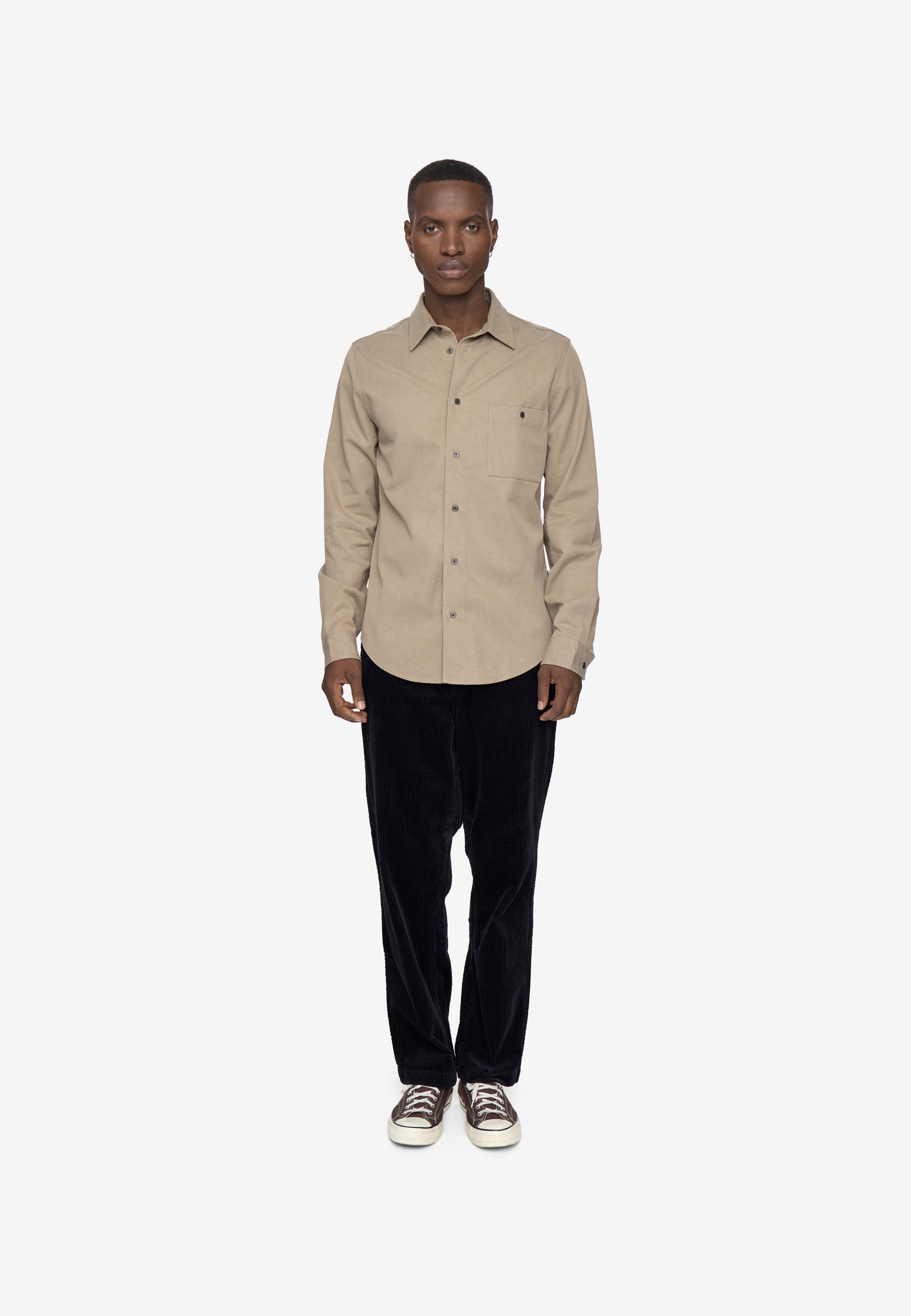 minimum male Duke Shirt 3750 Long Sleeved Shirt 1609 Greige