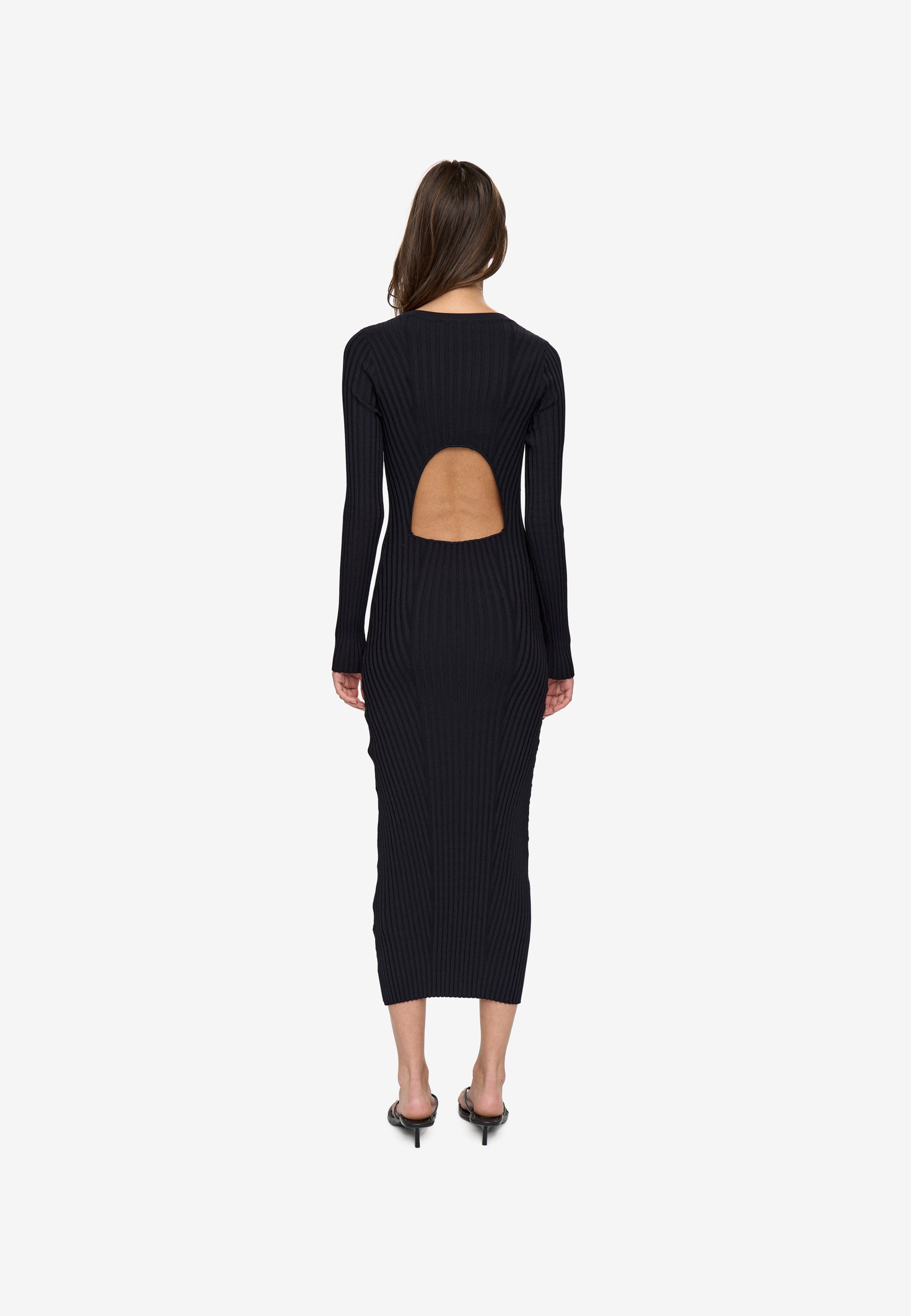 minimum female Jenna ls midi dress 4888 Midi Dress 999 Black