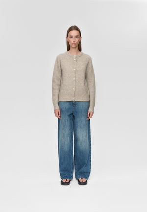 minimum female Kora cardigan 9965 Cardigan 058 Warm Sand