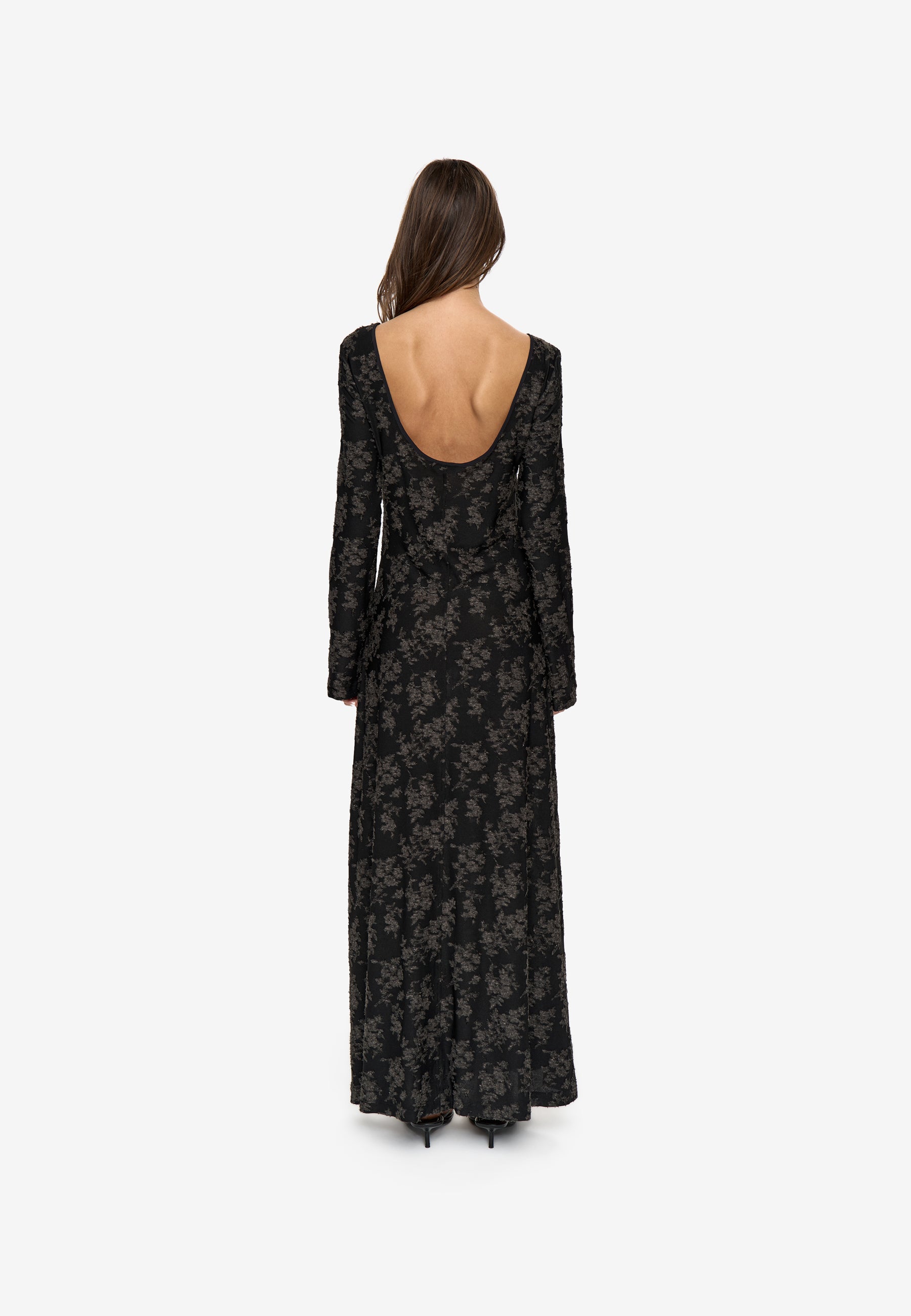 minimum female Leandra ls long dress 4590 Maxi Dress 999 Black