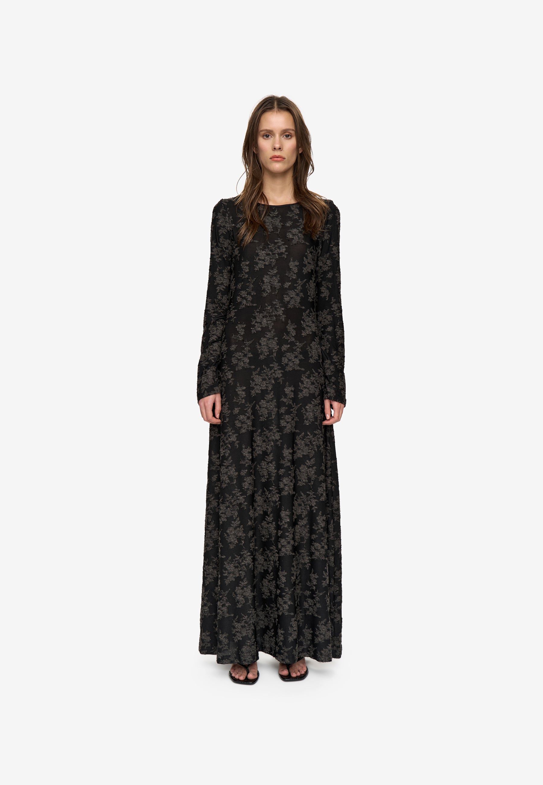 minimum female Leandra ls long dress 4590 Maxi Dress 999 Black