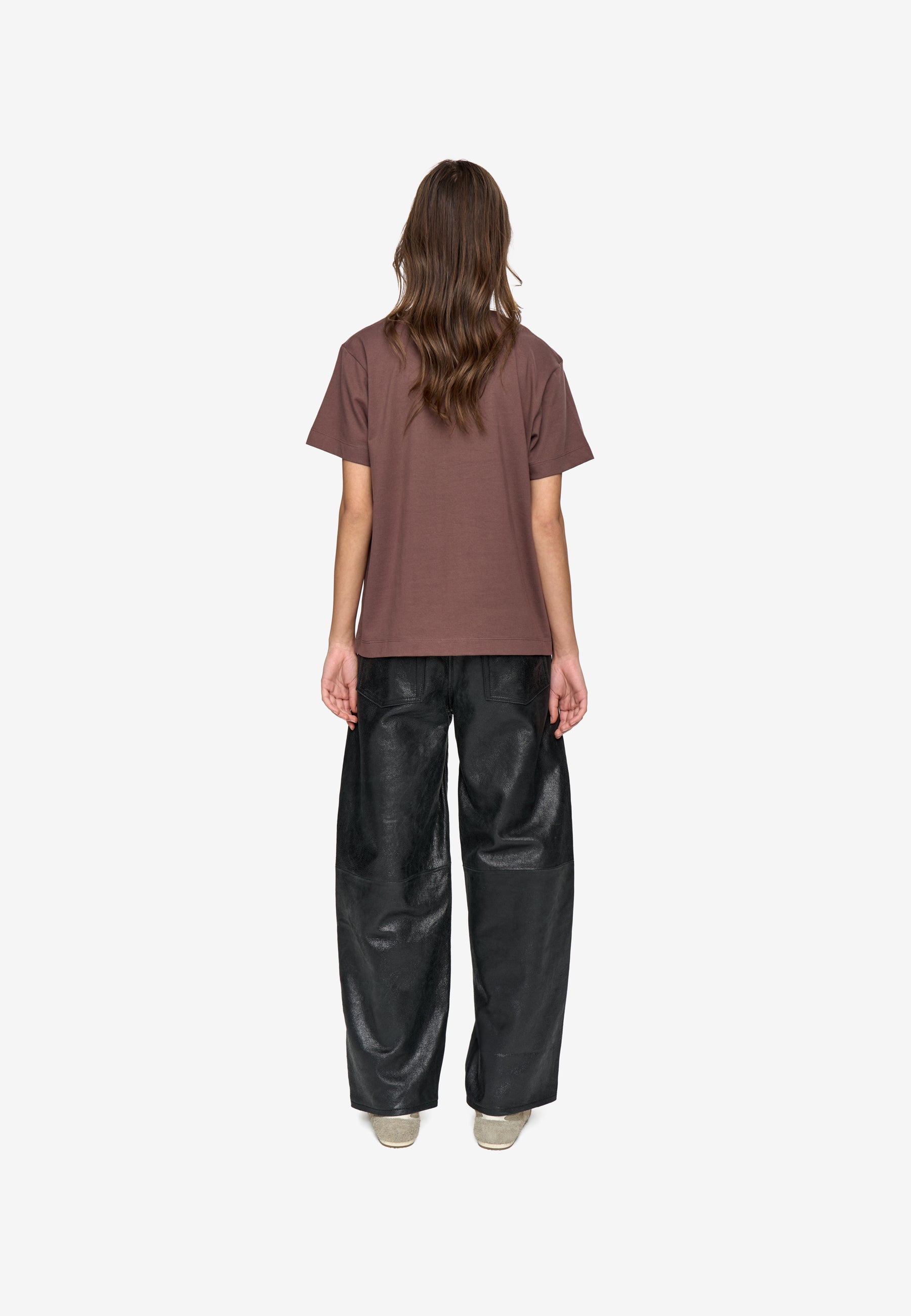 minimum female Lilou ss t-shirt G029 GOTS Short Sleeved T-shirt 1409 Peppercorn