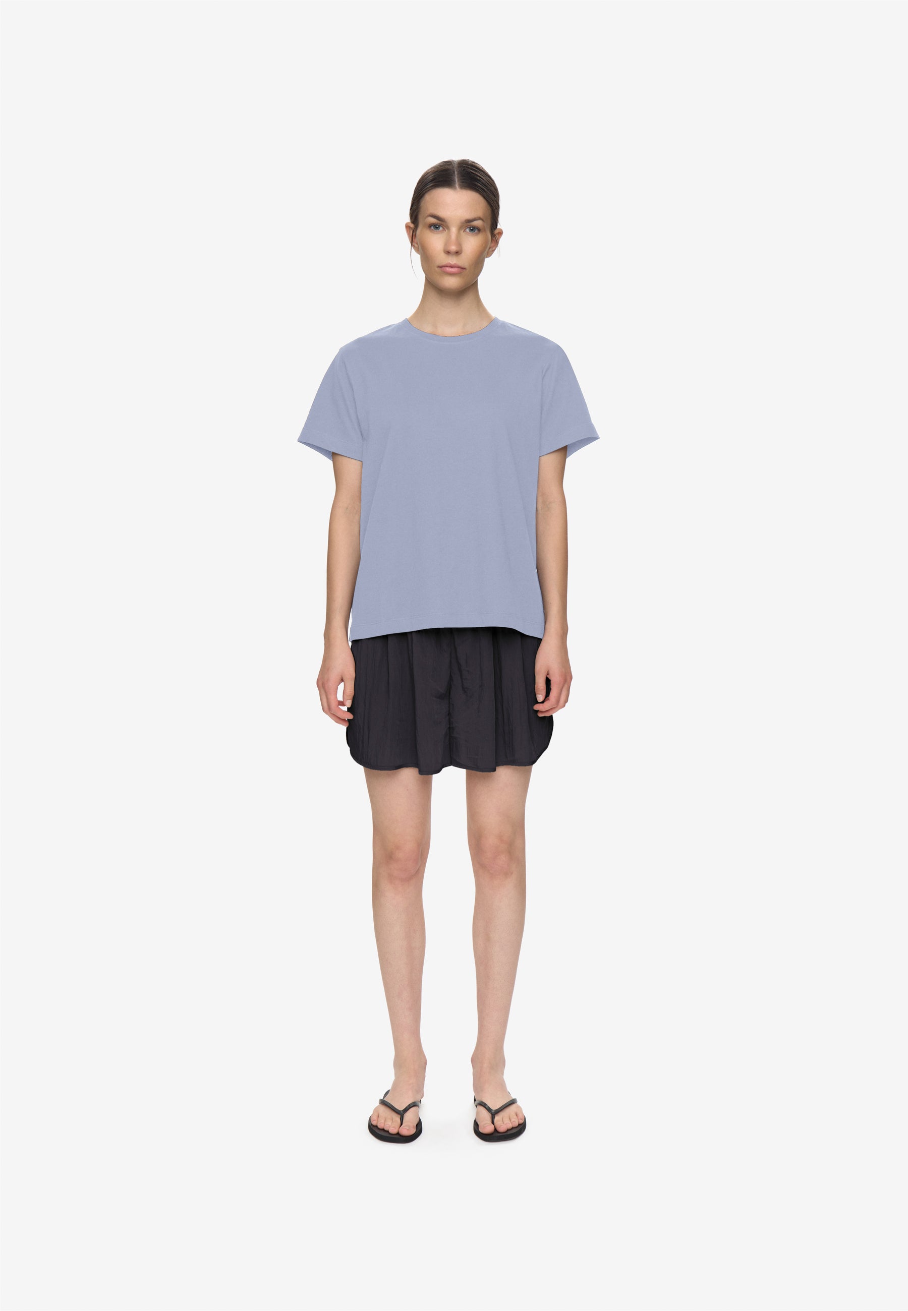 minimum female Lilou ss t-shirt G029 GOTS Short Sleeved T-shirt 1449 Xenon Blue