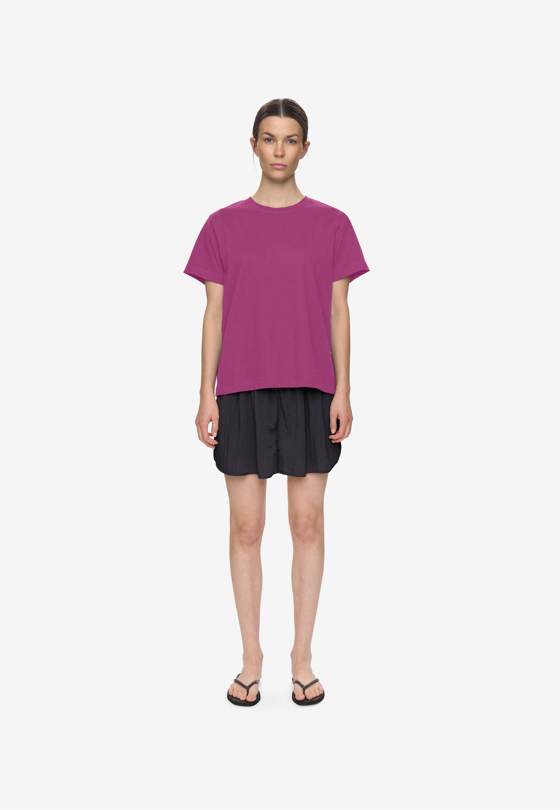 minimum female Lilou ss t-shirt G029 GOTS Short Sleeved T-shirt 2434 Festival Fuchsia