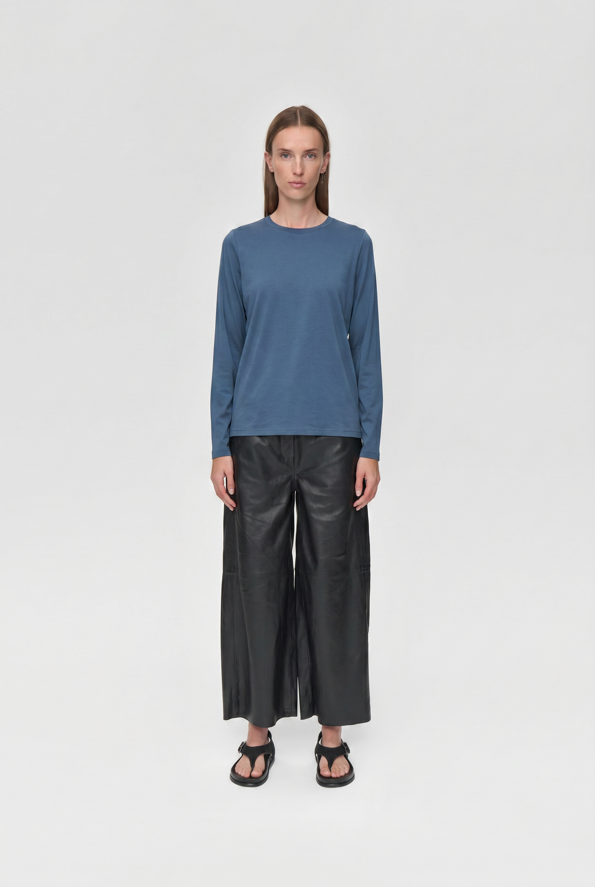 minimum female Margot Tee 0281 Long Sleeved T-shirt 3929 Blue Horizon