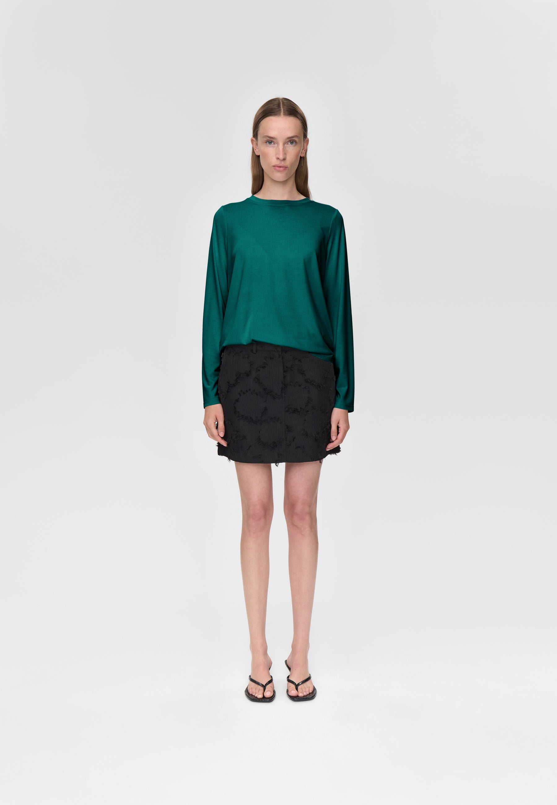 minimum female Margot Tee 0281 Long Sleeved T-shirt 5220 Botanical garden