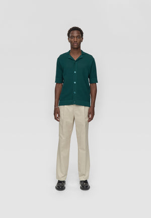 minimum male Mason crochet polo shirt 4177 Polo 1920 Botanical green
