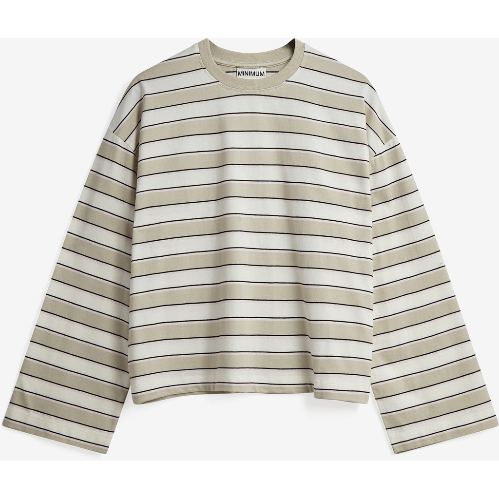 minimum female Mirabelle ls t-shirt G034 GOTS Short Sleeved T-shirt 0909 Fossil
