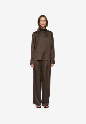 minimum female Paulina blouse 4482 Long Sleeved Blouse 0812 Turkish Coffee