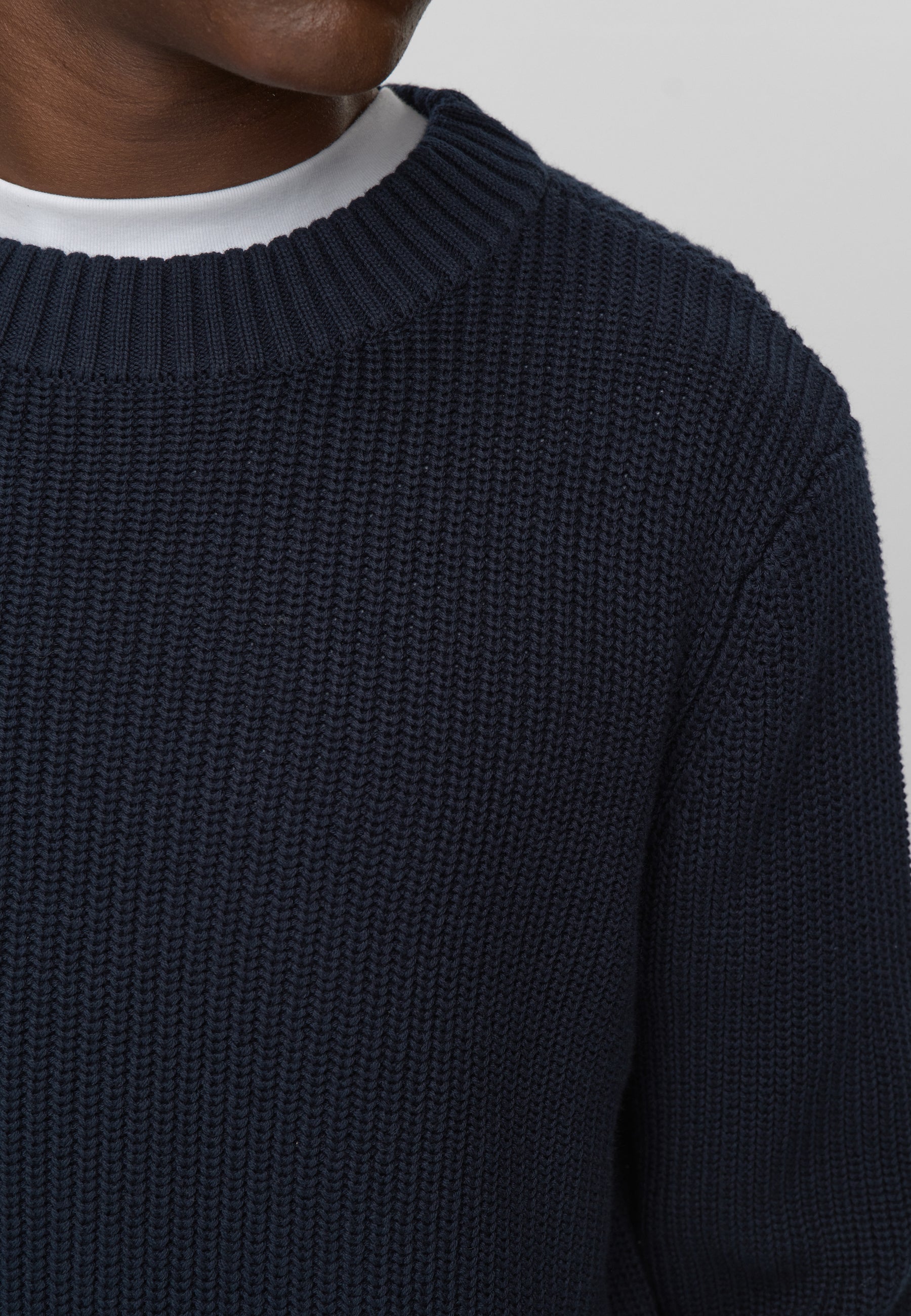 minimum male Rob basic knit sweater G006 GOTS Sweater 3922 Sky Captain