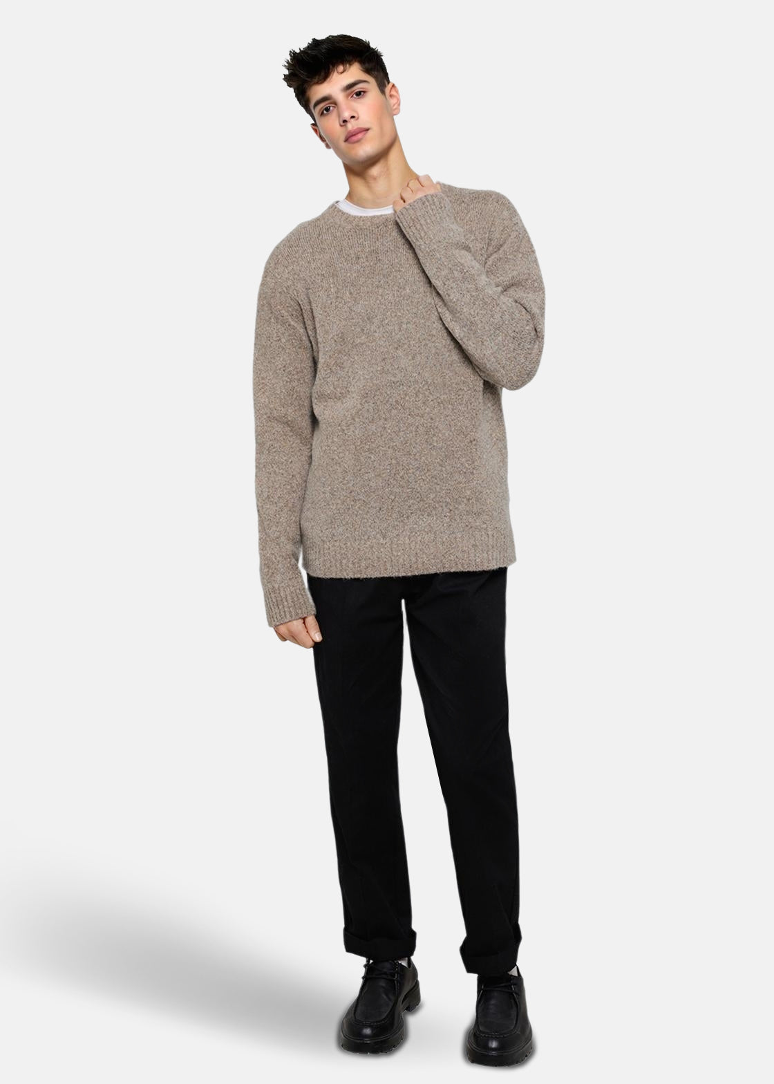minimum male Roland knit 3815 Jumper 1109M Chinchilla Melange