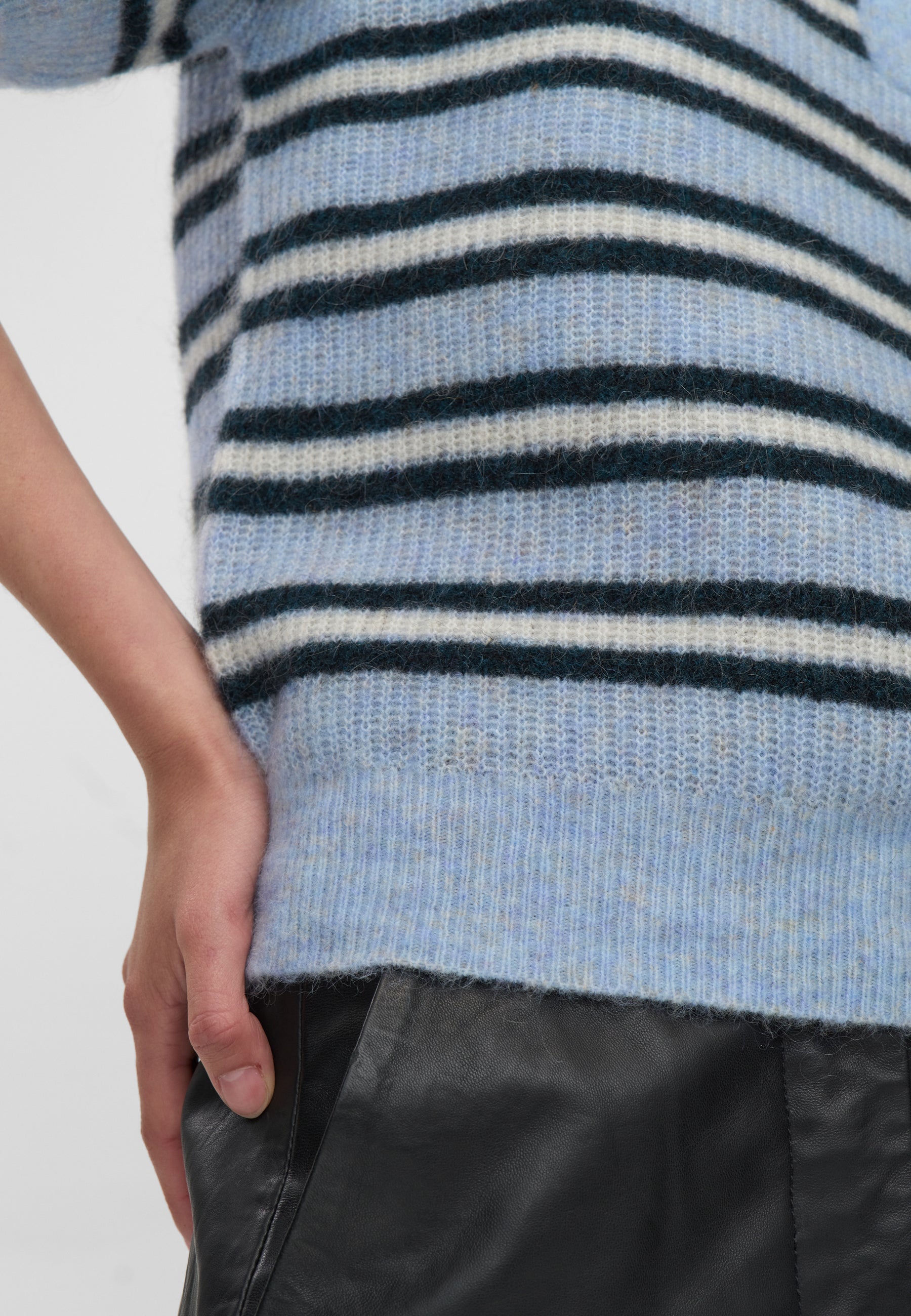 minimum female Ruth knit polo 4594 Jumper 4115 Cashmere Blue