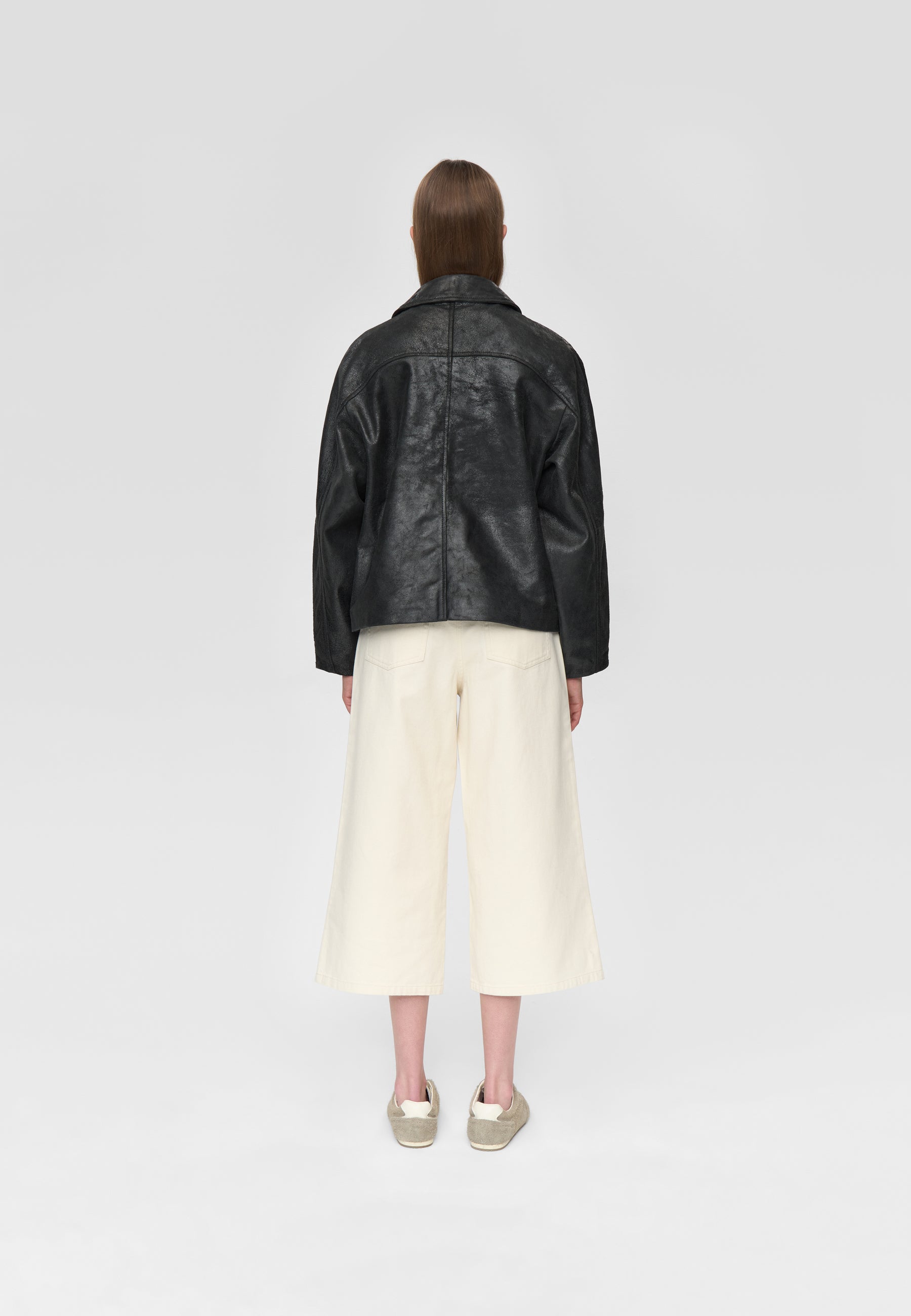 minimum female Tyra zip jacket 4447 Leather Jacket 999 Black